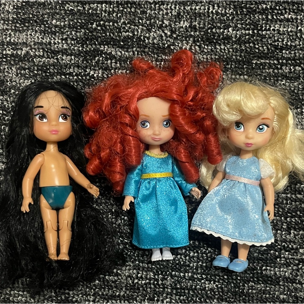 Disney animators set of 3 dolls
